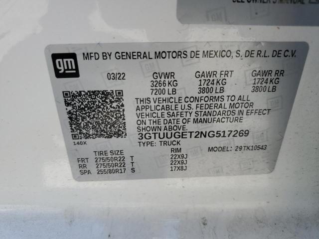 3GTUUGET2NG517269 GMC Sierra K1500 Denali