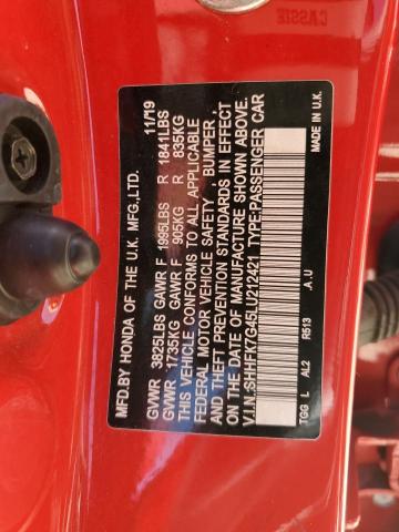 SHHFK7G45LU212421 Honda Civic Sport