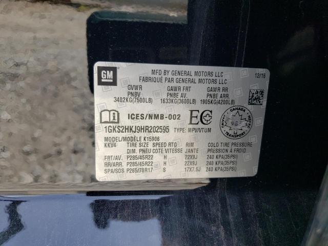 1GKS2HKJ9HR202595 GMC YUKON XL DENALI