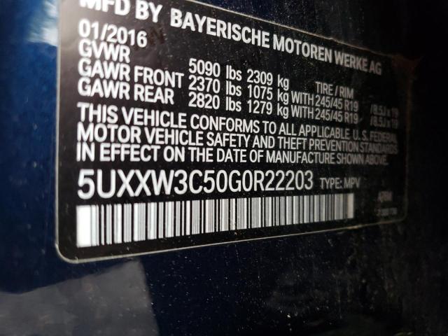 5UXXW3C50G0R22203 BMW X4 Xdrive28i
