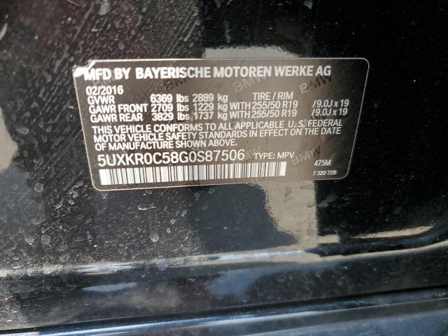 5UXKR0C58G0S87506 BMW X5 Xdrive35i
