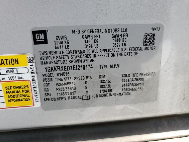 1GKKRNED7EJ218174 GMC ACADIA SLE