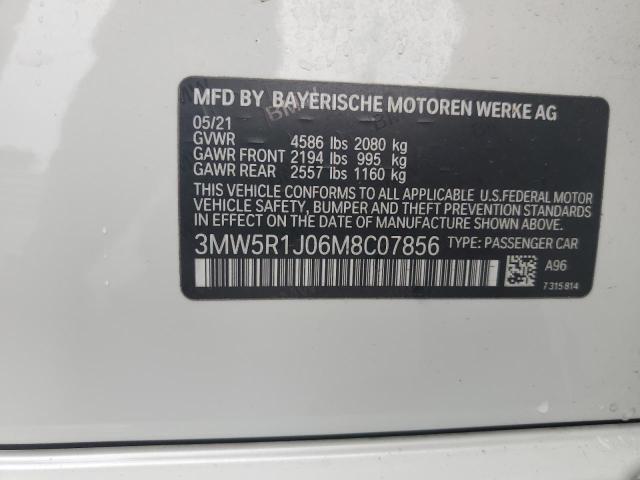 3MW5R1J06M8C07856 BMW 330I
