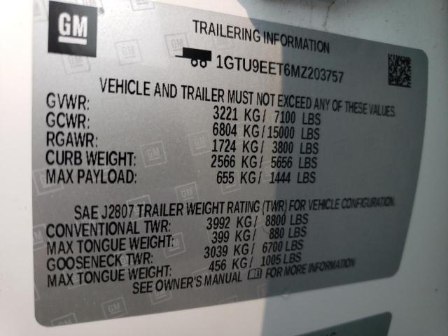 1GTU9EET6MZ203757 GMC Sierra K1500 At4