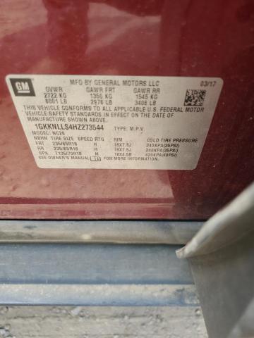 1GKKNLLS4HZ273544 GMC ACADIA SLE
