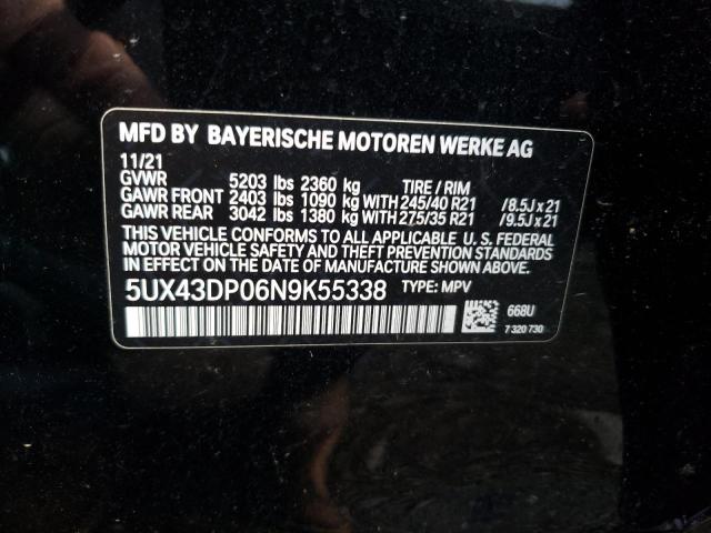 5UX43DP06N9K55338 BMW X3 Sdrive30i