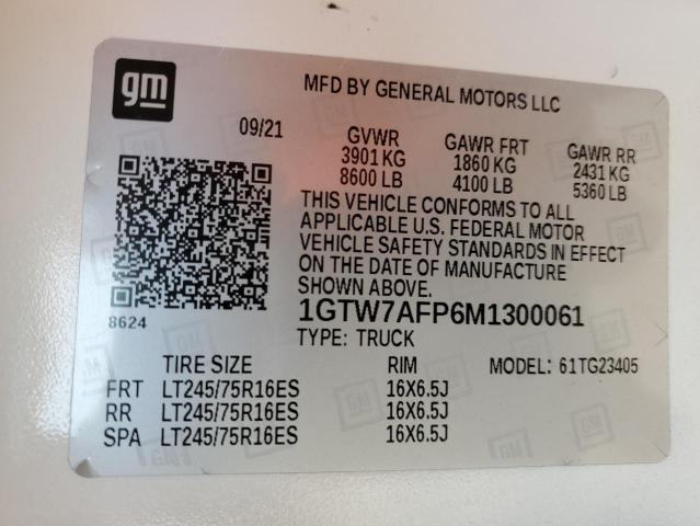 1GTW7AFP6M1300061 GMC Savana G2500