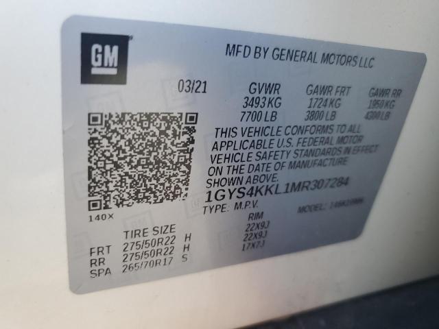 1GYS4KKL1MR307284 Cadillac Escalade Esv Premium Luxury
