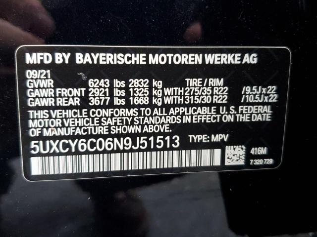 5UXCY6C06N9J51513 BMW X6 Xdrive40i