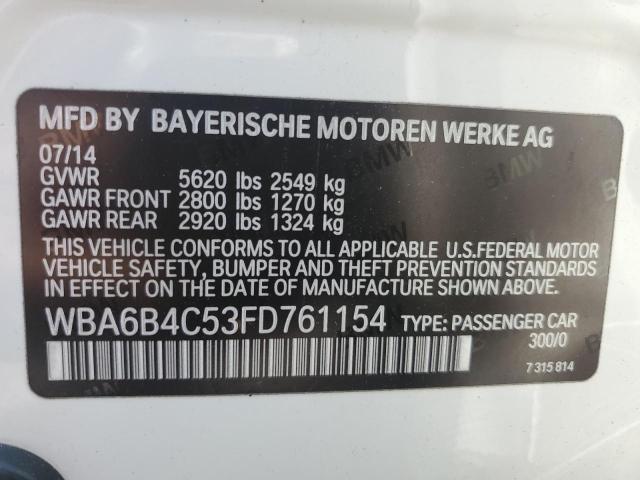 WBA6B4C53FD761154 BMW 650 Xi Gran Coupe