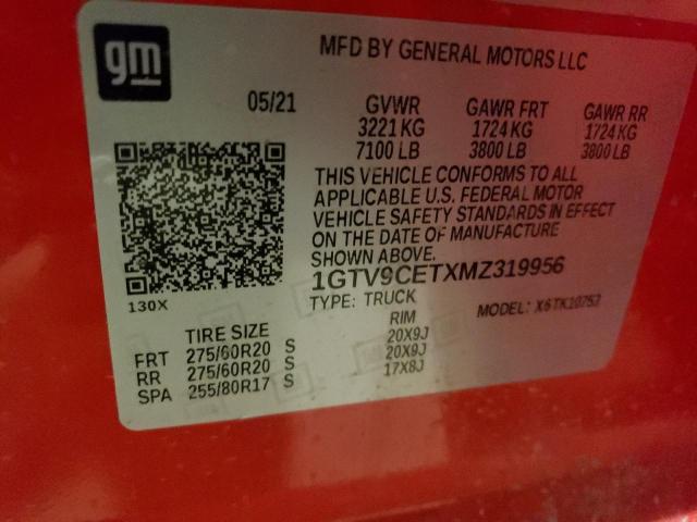 1GTV9CETXMZ319956 GMC Sierra K1500 Elevation