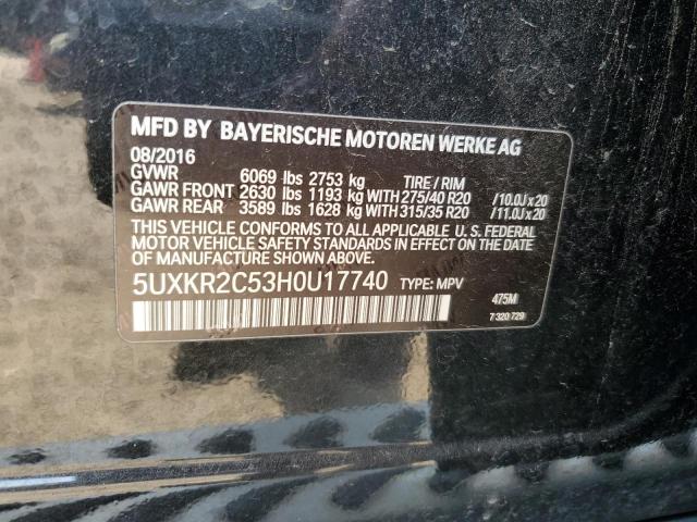 5UXKR2C53H0U17740 BMW X5 Sdrive35i