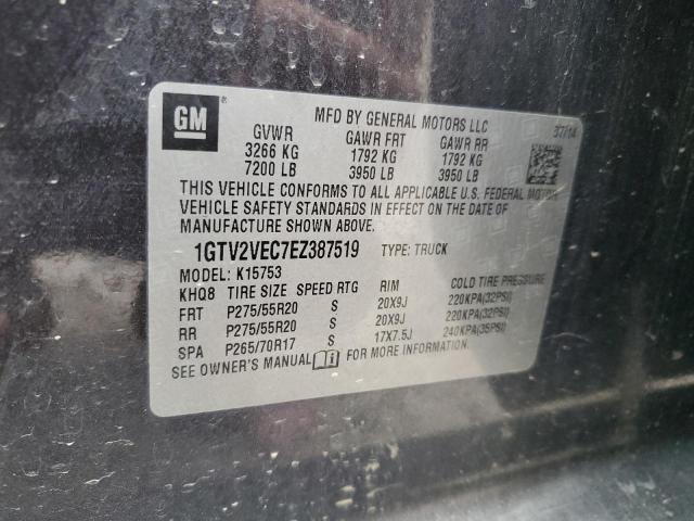 1GTV2VEC7EZ387519 GMC Sierra K1500 Slt