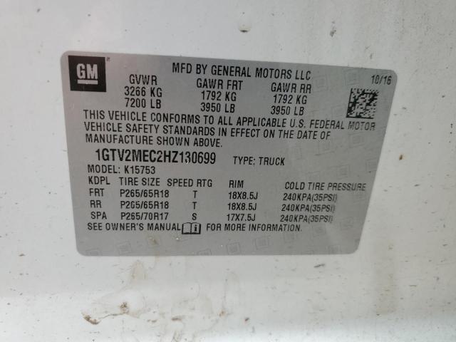 1GTV2MEC2HZ130699 GMC Sierra K1500 Sle