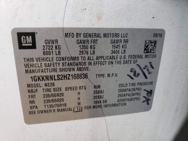 1GKKNNLS2HZ168836 GMC Acadia Slt-2