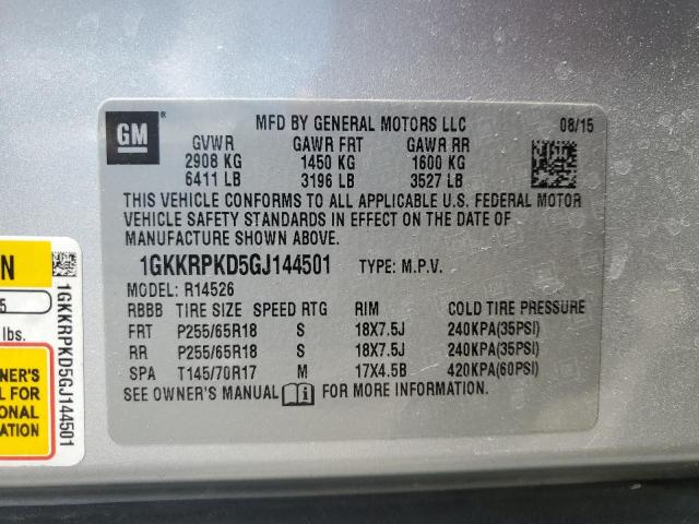 1GKKRPKD5GJ144501 GMC ACADIA SLE