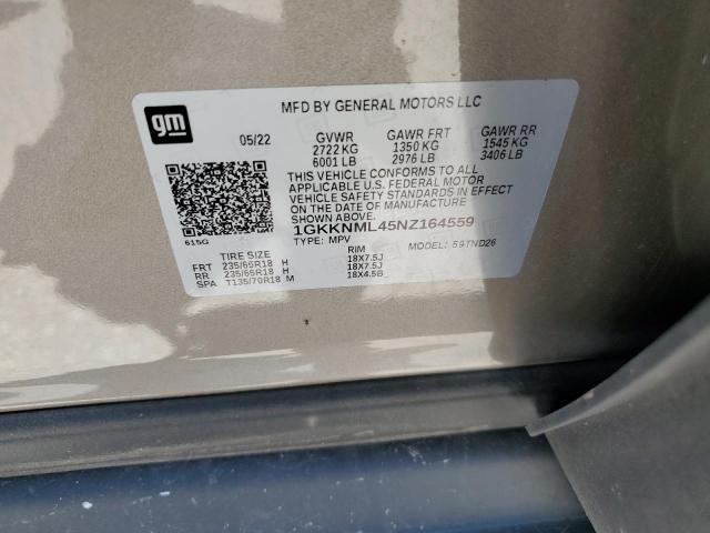 1GKKNML45NZ164559 GMC ACADIA SLT