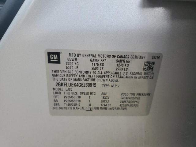 2GKFLUEK4G6260815 GMC Terrain Slt