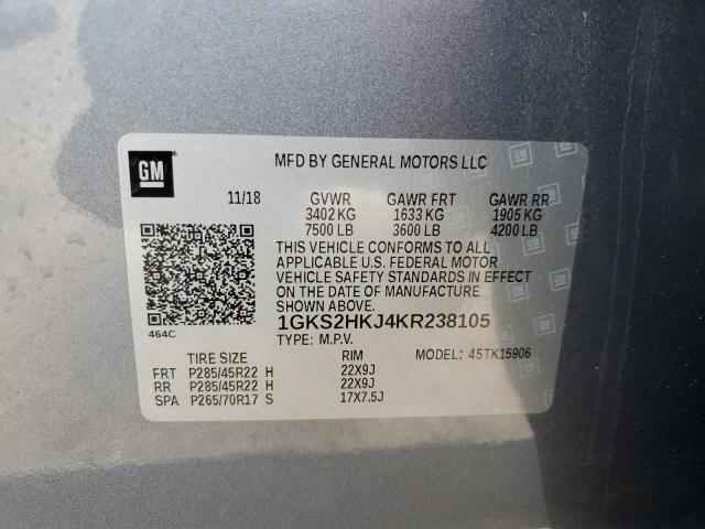 1GKS2HKJ4KR238105 GMC YUKON XL DENALI