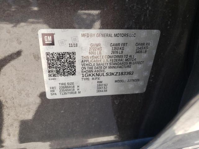 1GKKNULS3KZ183363 GMC Acadia Slt-1
