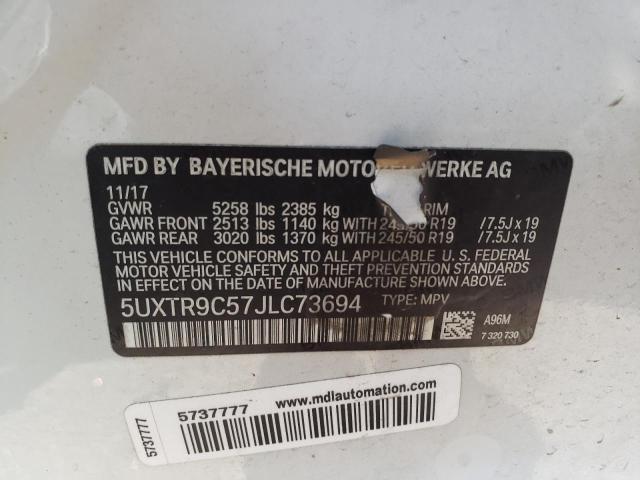 5UXTR9C57JLC73694 BMW X3 Xdrive30i