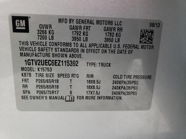 1GTV2UEC6EZ115392 GMC Sierra K1500 Sle