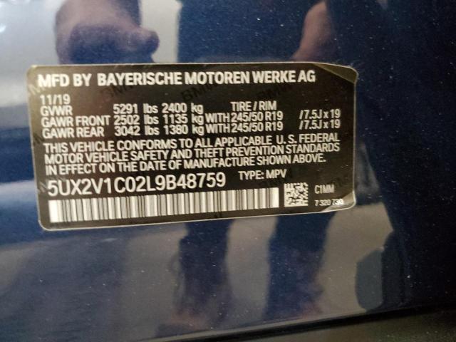 5UX2V1C02L9B48759 BMW X4 Xdrive30i