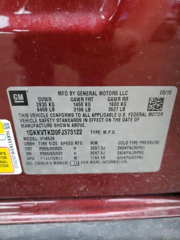 1GKKVTKD9FJ373122 GMC Acadia Denali