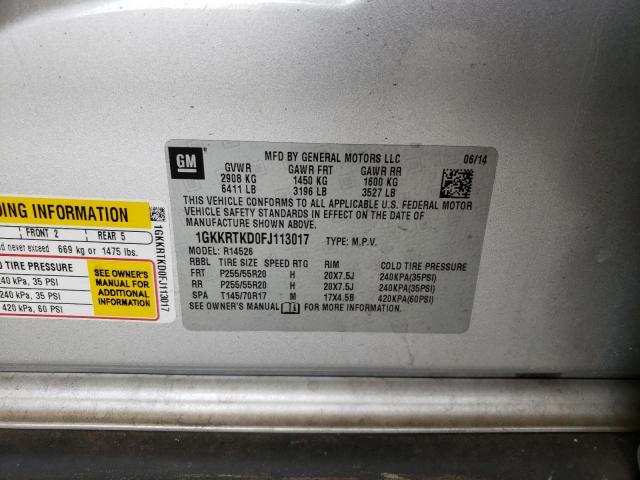 1GKKRTKD0FJ113017 GMC Acadia Denali