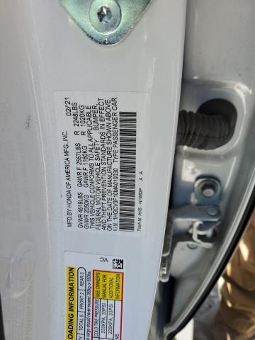 1HGCV3F10MA010030 Honda ACCORD HYBRID