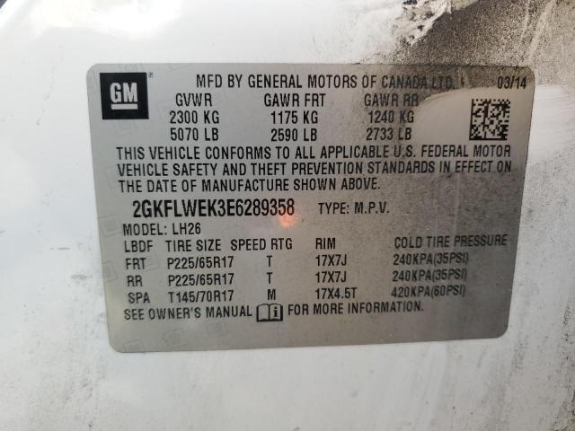 2GKFLWEK3E6289358 GMC Terrain Sle