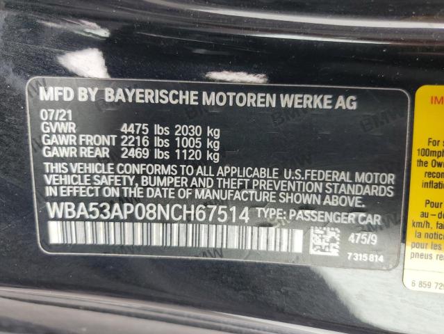 WBA53AP08NCH67514 BMW 430I