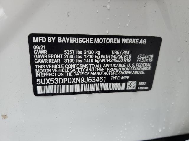 5UX53DP0XN9J63461 BMW X3 Xdrive30i