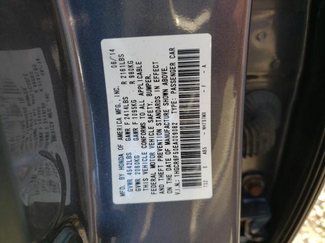 1HGCR6F50EA009082 Honda Accord Hybrid Exl
