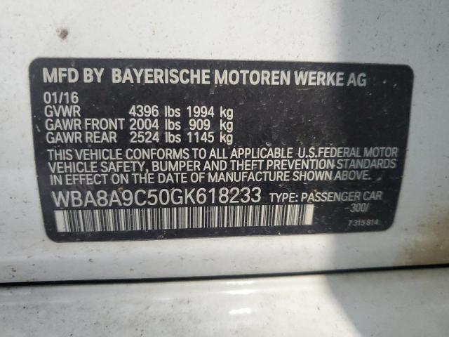 WBA8A9C50GK618233 BMW 320 I