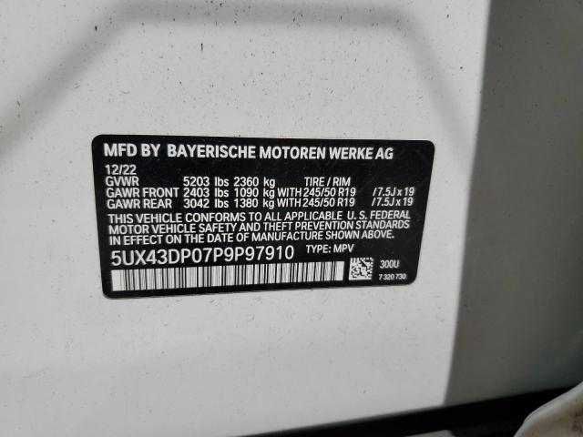 5UX43DP07P9P97910 BMW X3 Sdrive30i