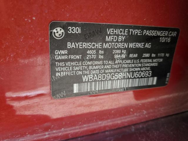 WBA8D9G58HNU60693 BMW 330 XI