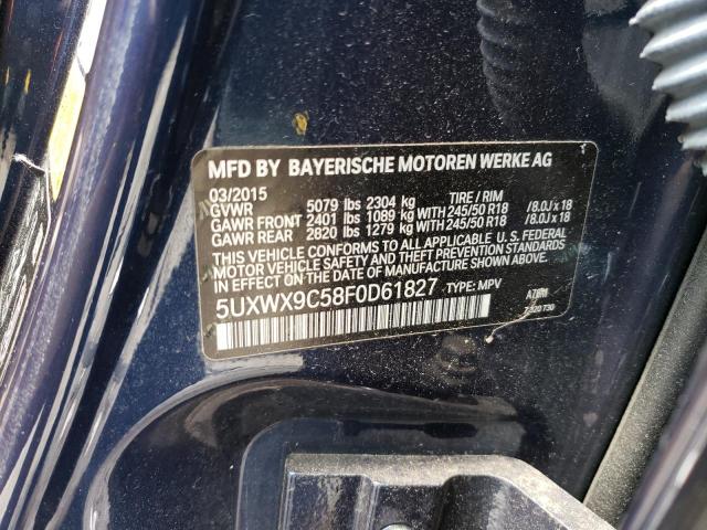 5UXWX9C58F0D61827 BMW X3 Xdrive28i