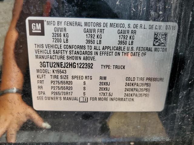 3GTU2NEJ2HG122392 GMC Sierra K1500 Slt