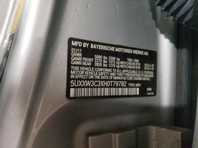 5UXXW3C3XH0T79782 BMW X4 Xdrive28i