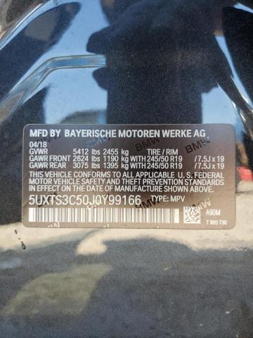 5UXTS3C50J0Y99166 BMW X3 Xdrivem40i