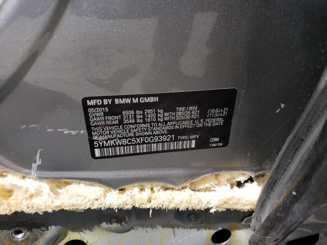 5YMKW8C5XF0G93921 BMW X6 M
