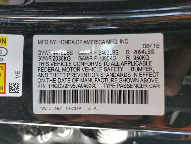 1HGCV2F95JA045030 Honda Accord Touring