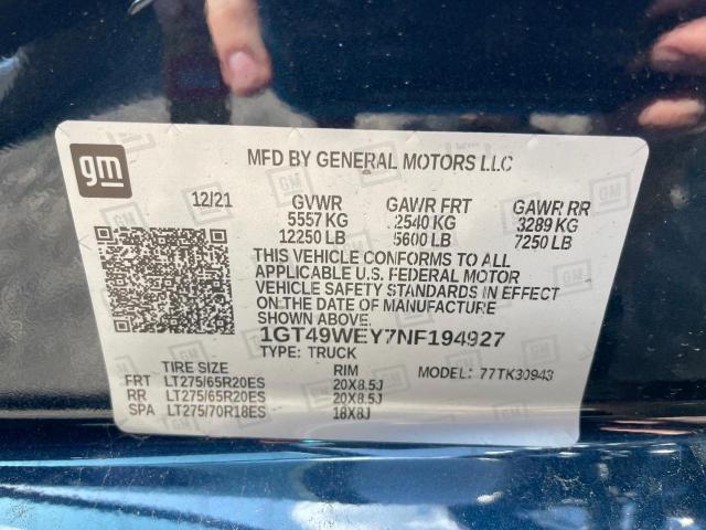 1GT49WEY7NF194927 GMC Sierra K3500 Denali