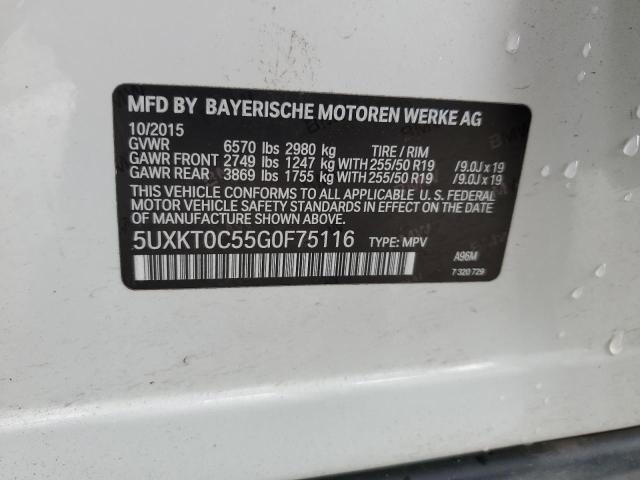 5UXKT0C55G0F75116 BMW X5 Xdr40e