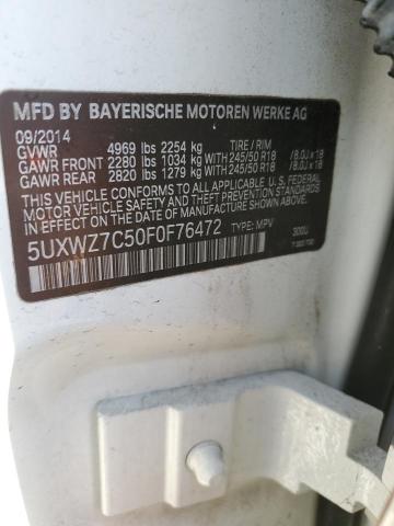5UXWZ7C50F0F76472 BMW X3 Sdrive28i