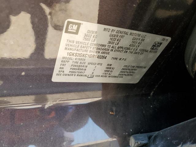 1GKS2GKC1GR140264 GMC Yukon Xl K1500 Slt