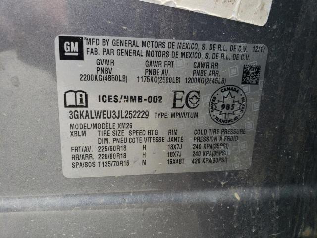 3GKALWEU3JL252229 GMC Terrain Slt