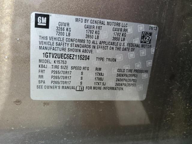 1GTV2UEC6EZ116204 GMC Sierra K1500 Sle