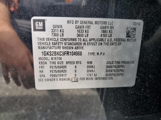 1GKS2BKC9FR104968 GMC YUKON SLT